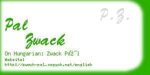 pal zwack business card